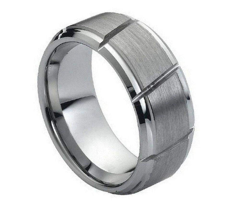 Multiple Diagonal Grooves Brushed Center