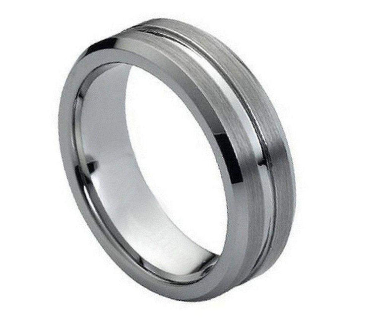 Shiny Grooved Center Brushed Sides
