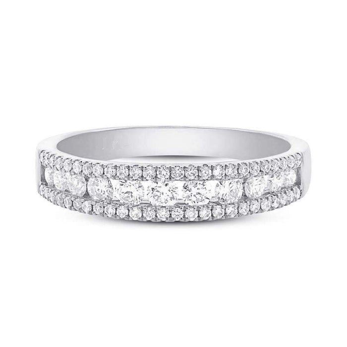 Channel and Pave Band - Pasha Fine Jewelry