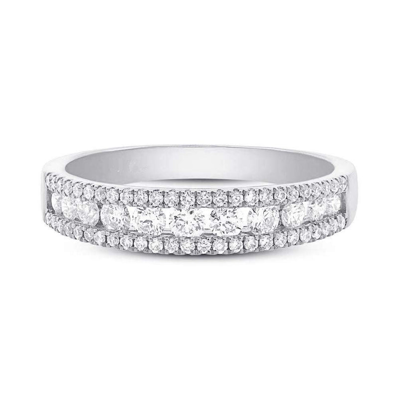 Channel and Pave Band - Pasha Fine Jewelry