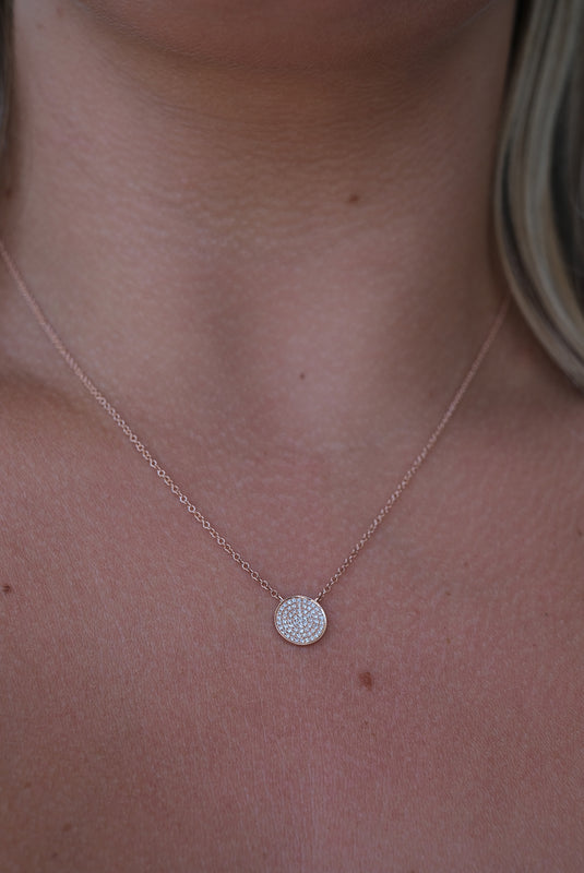 Pave Circle Necklace - Pasha Fine Jewelry