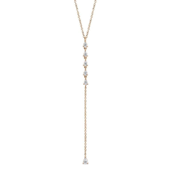 Pear Diamond Lariat Necklace - Pasha Fine Jewelry