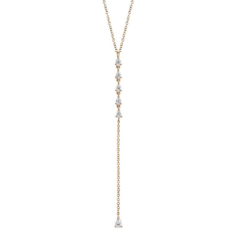 Pear Lariat Necklace