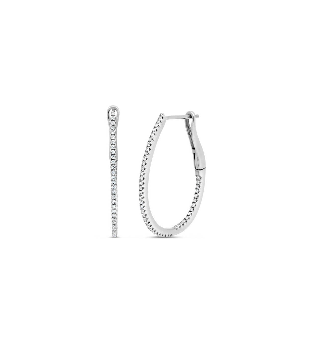 Small Tear Drop Hoops - Pasha Fine Jewelry