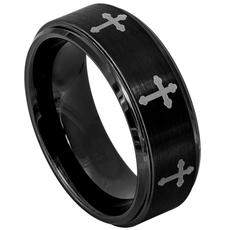 Black Cross Band - Pasha Fine Jewelry