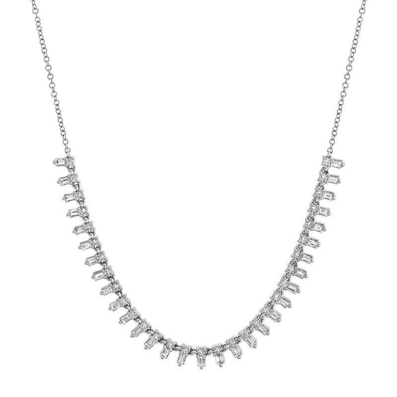 1.25CT Diamond Baguette Necklace - Pasha Fine Jewelry