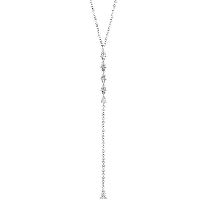Pear Diamond Lariat Necklace - Pasha Fine Jewelry