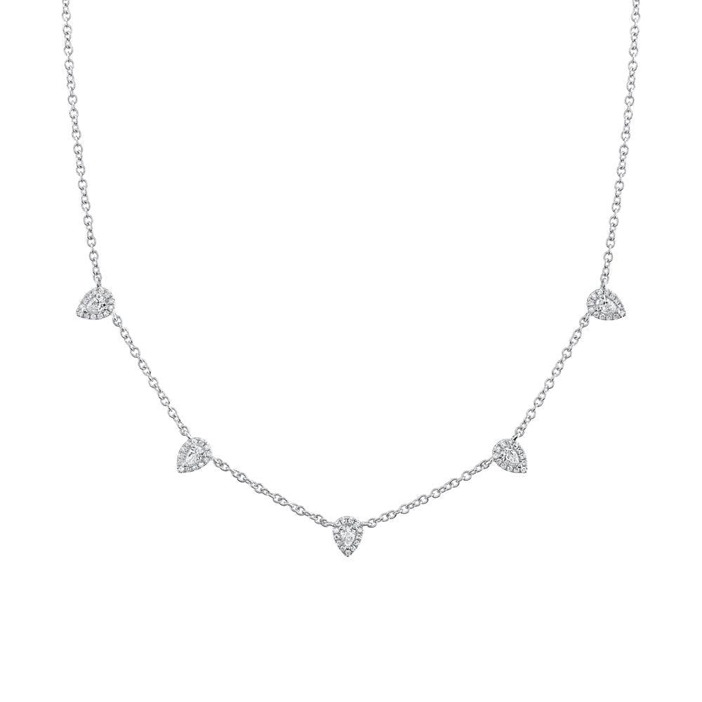 5 Pear Shaped Diamond Necklace - Pasha Fine Jewelry