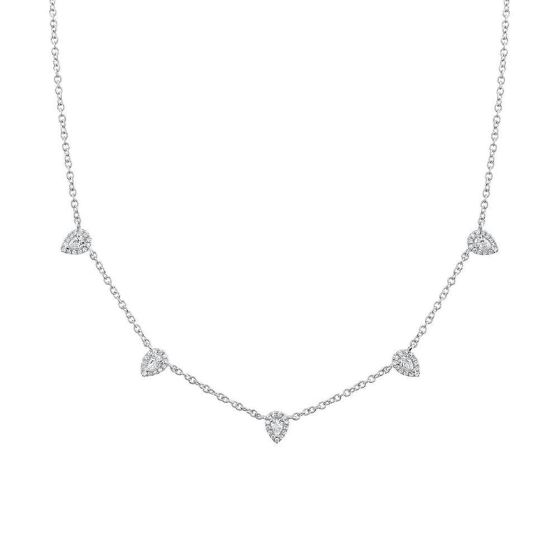 5 Pear Shaped Diamond Necklace - Pasha Fine Jewelry