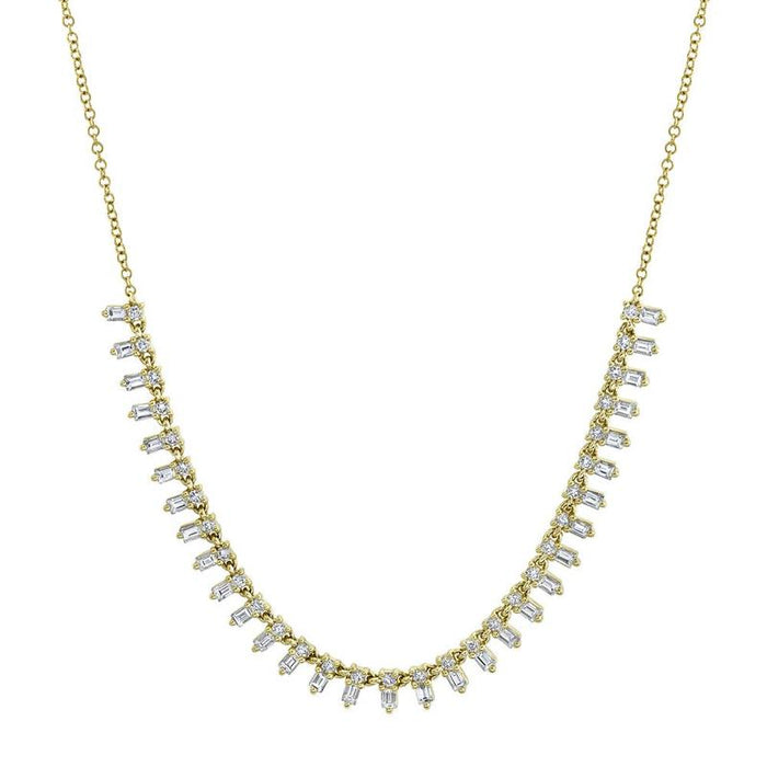 1.25CT Diamond Baguette Necklace - Pasha Fine Jewelry