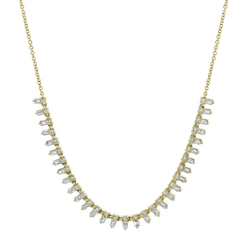 1.25CT Diamond Baguette Necklace - Pasha Fine Jewelry