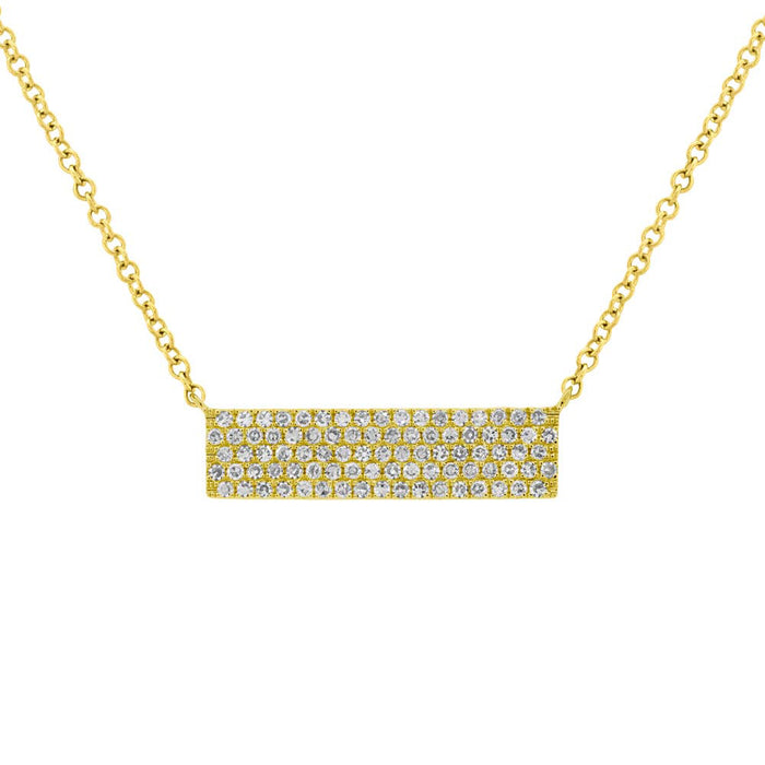 Pave Bar Pendent - Pasha Fine Jewelry