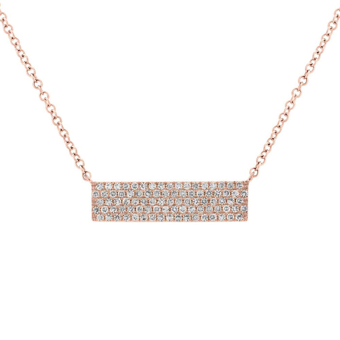 Pave Bar Pendent - Pasha Fine Jewelry