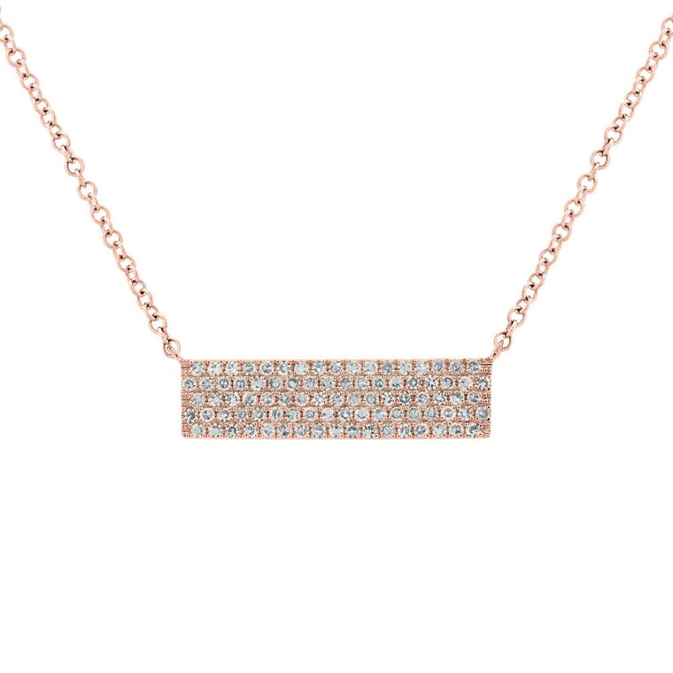 Pave Bar Pendent - Pasha Fine Jewelry