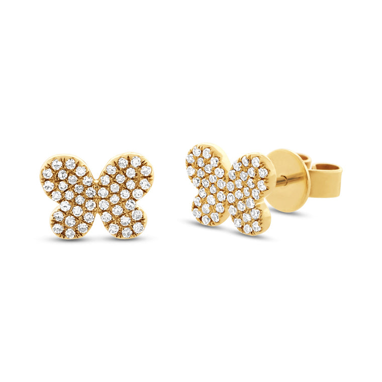 Pavé Butterfly Studs