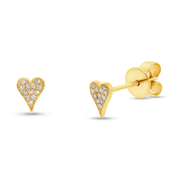 Pavé Heart Studs