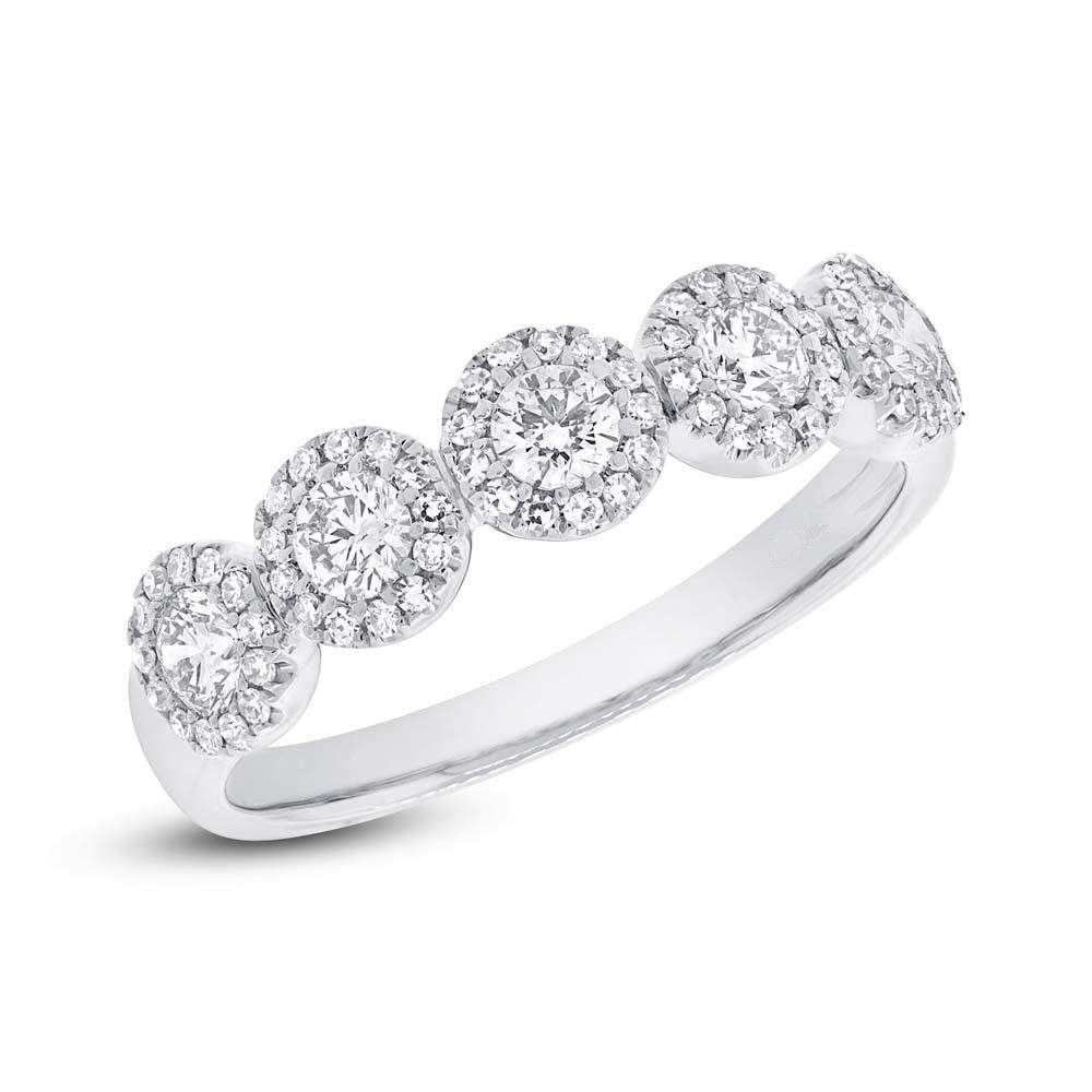 5 Stone Halo Band - Pasha Fine Jewelry