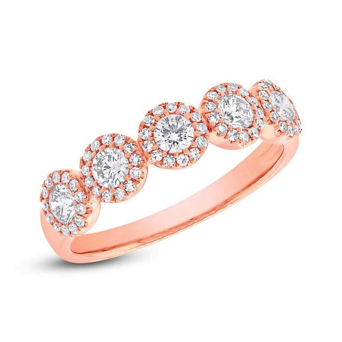 5 Stone Halo Band - Pasha Fine Jewelry