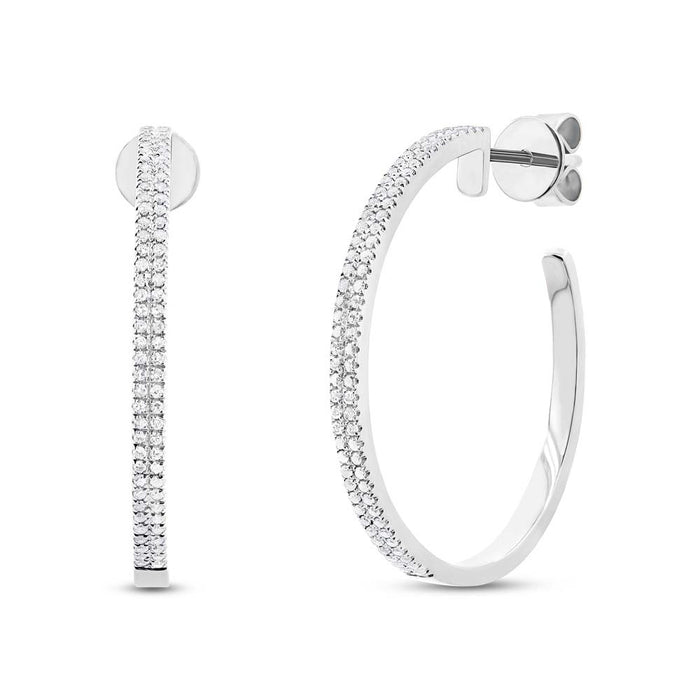 Pave Hoops - Pasha Fine Jewelry