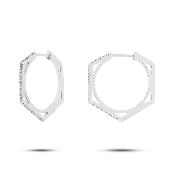 Hexagon Hoops - Pasha Fine Jewelry