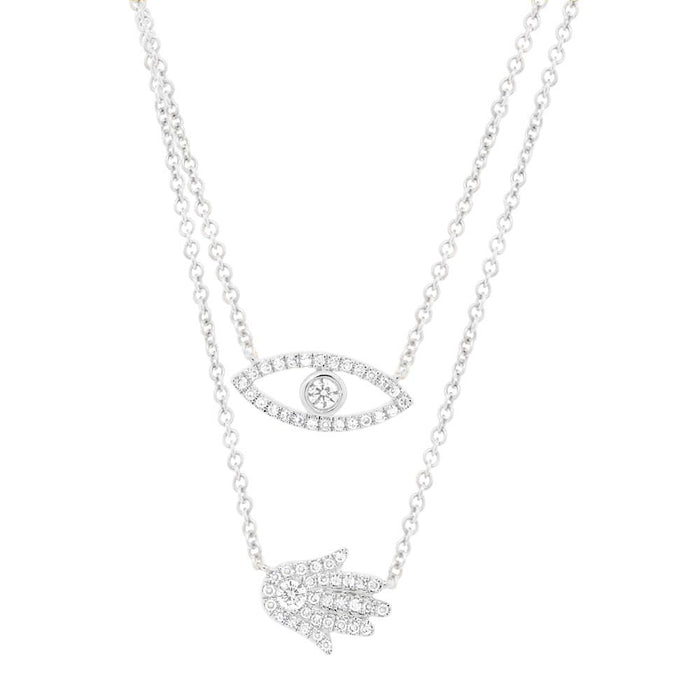 Evil Eye & Hamsa Necklace - Pasha Fine Jewelry