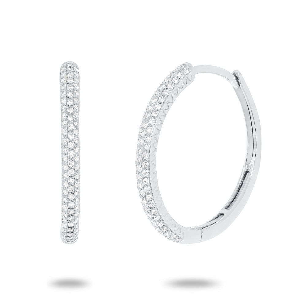 Pave Hoops - Pasha Fine Jewelry