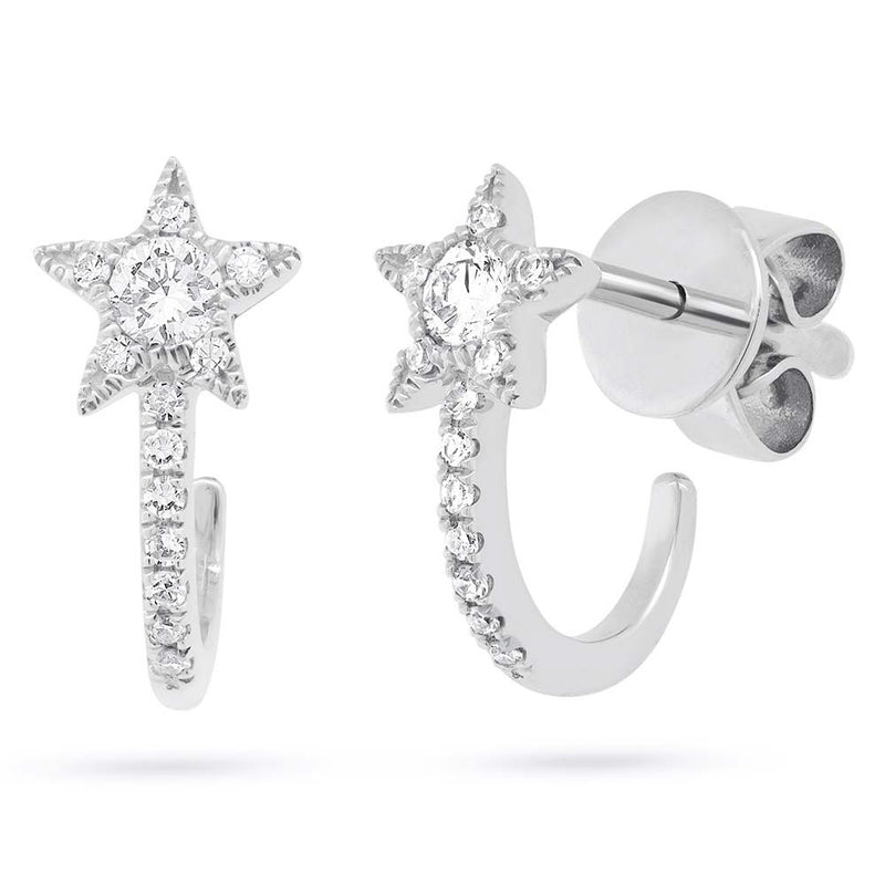 Star Hoops - Pasha Fine Jewelry