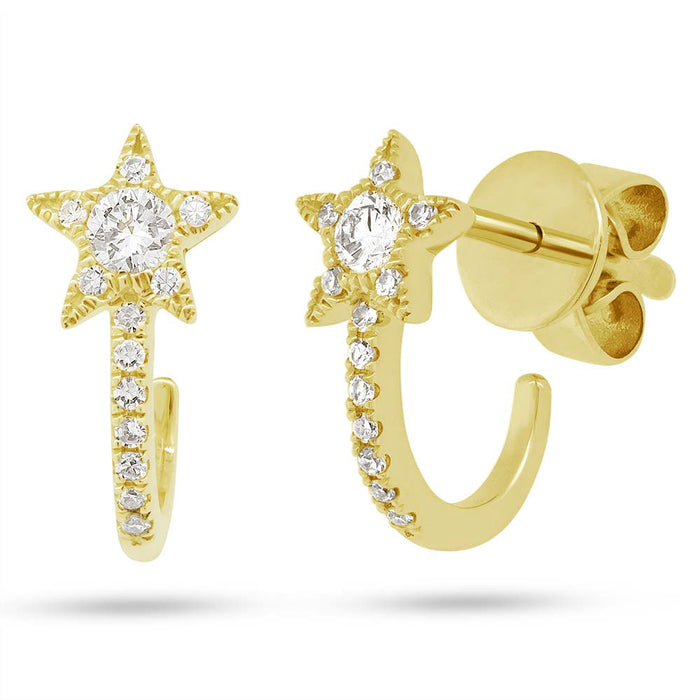 Star Hoops - Pasha Fine Jewelry