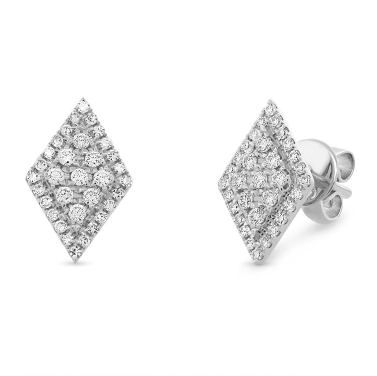 Diamond Shaped Studs - Pasha Fine Jewelry