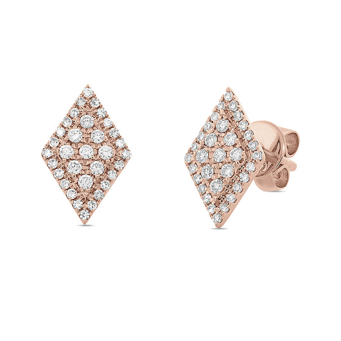 Diamond Shaped Studs - Pasha Fine Jewelry