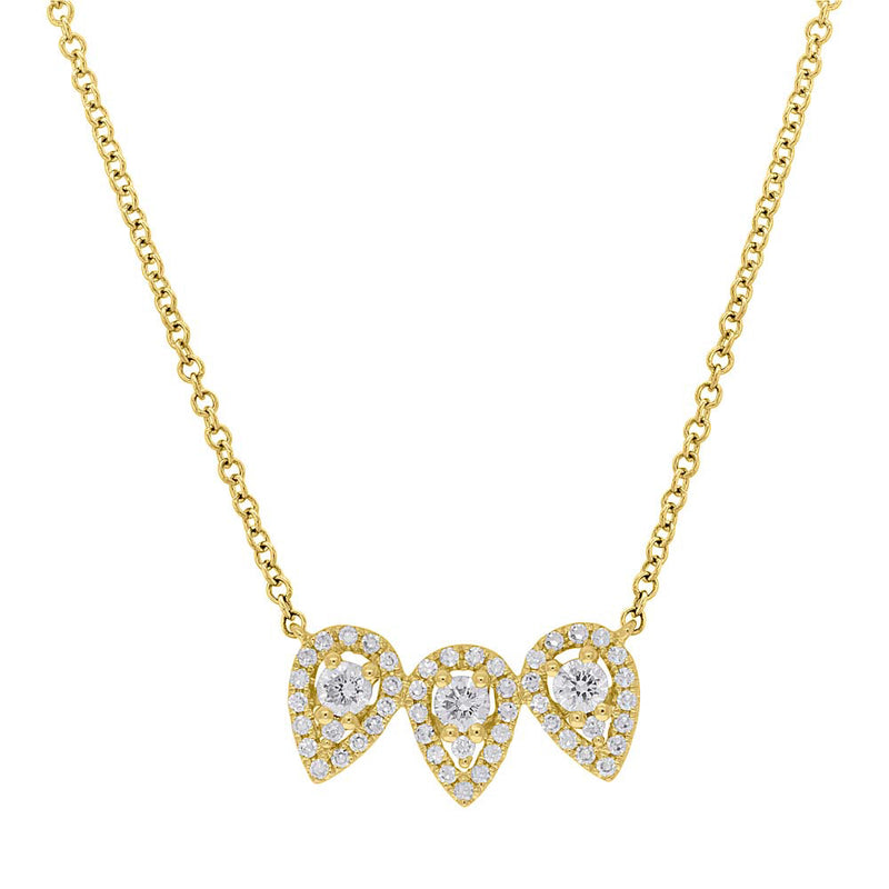3 Teardrop Necklace - Pasha Fine Jewelry