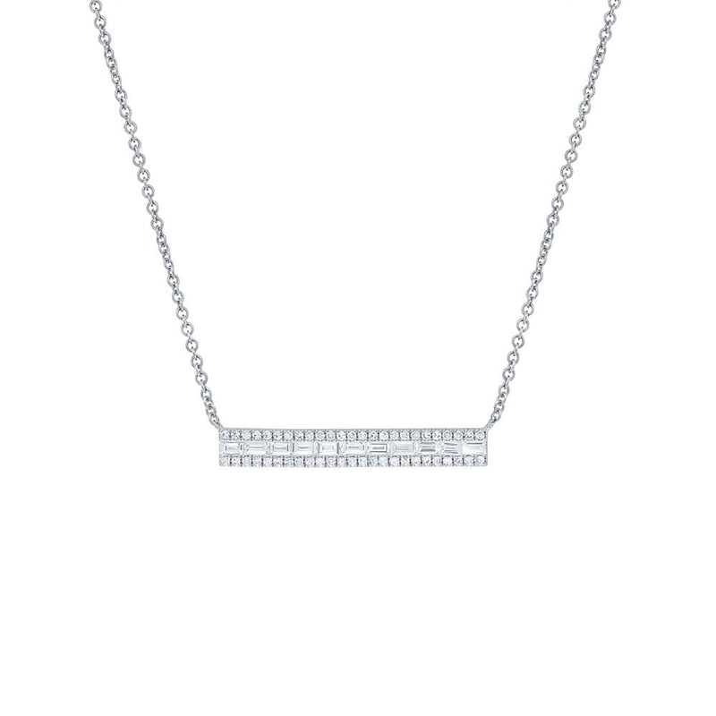 Baguette Bar Necklace - Pasha Fine Jewelry