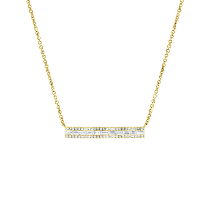 Baguette Bar Necklace - Pasha Fine Jewelry