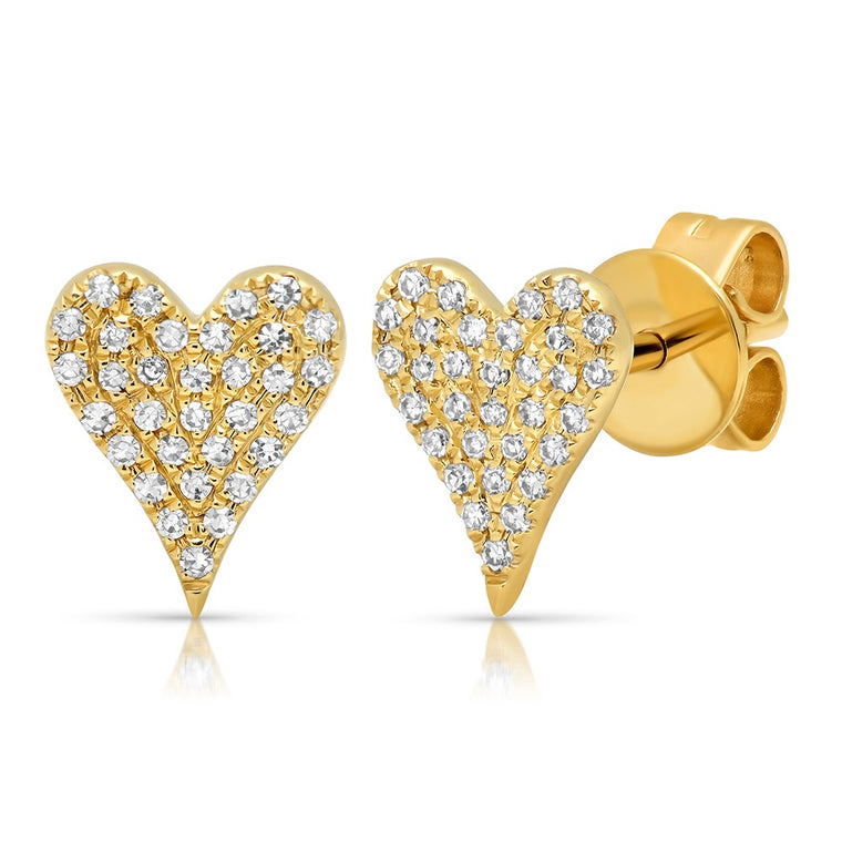 Pavé Heart Studs